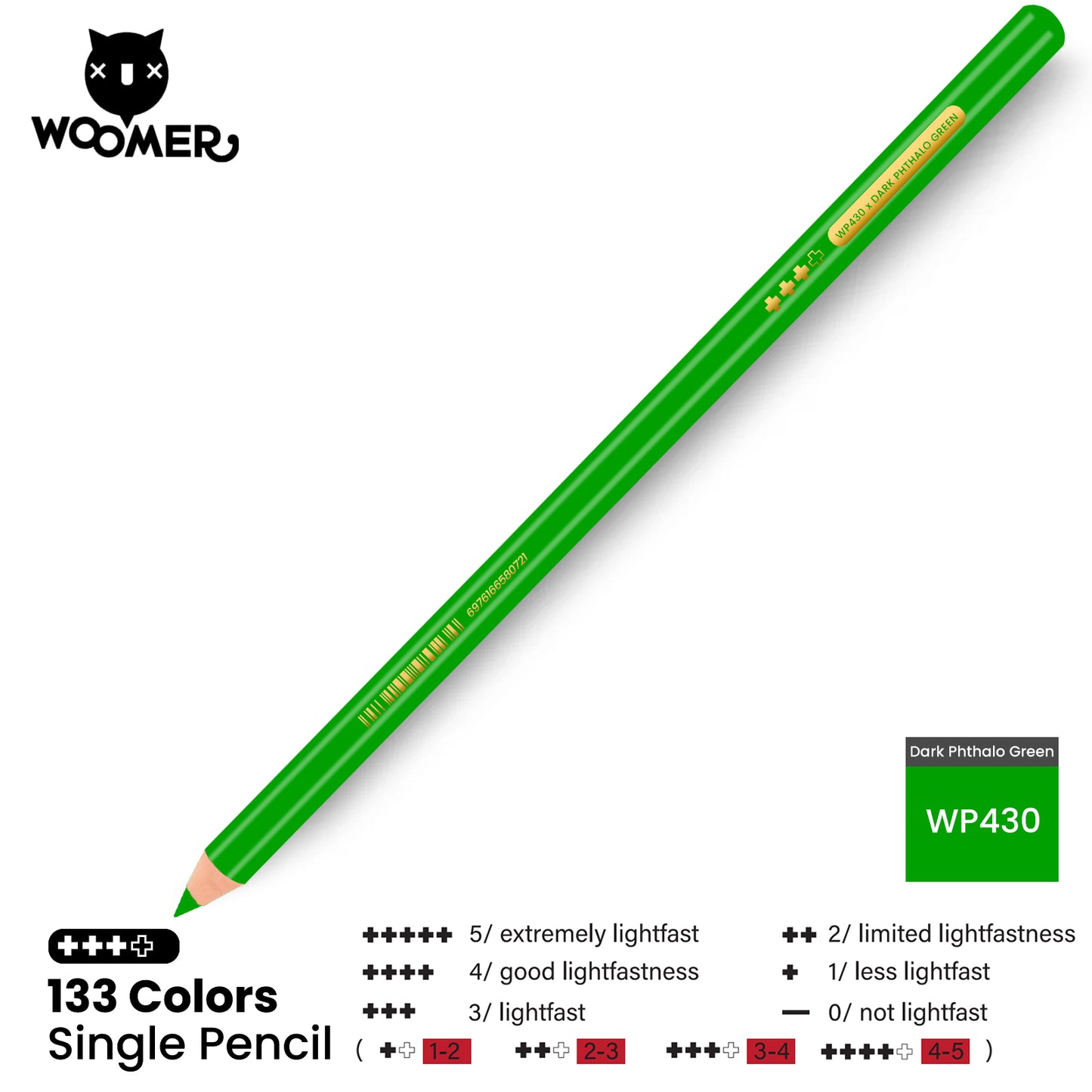 Woomer Single Colored Pencil Green