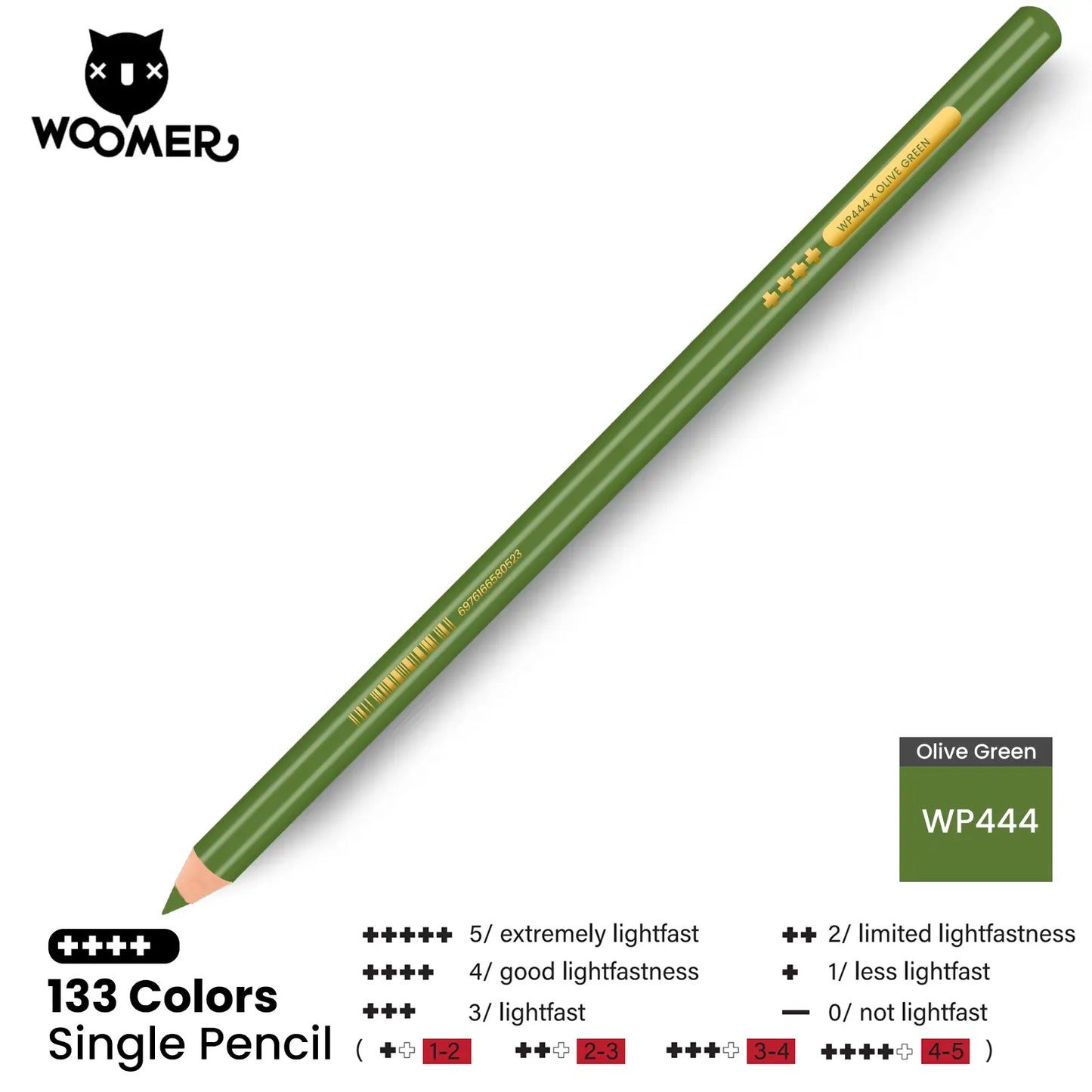 Woomer Single Colored Pencil Green (2 PCS)