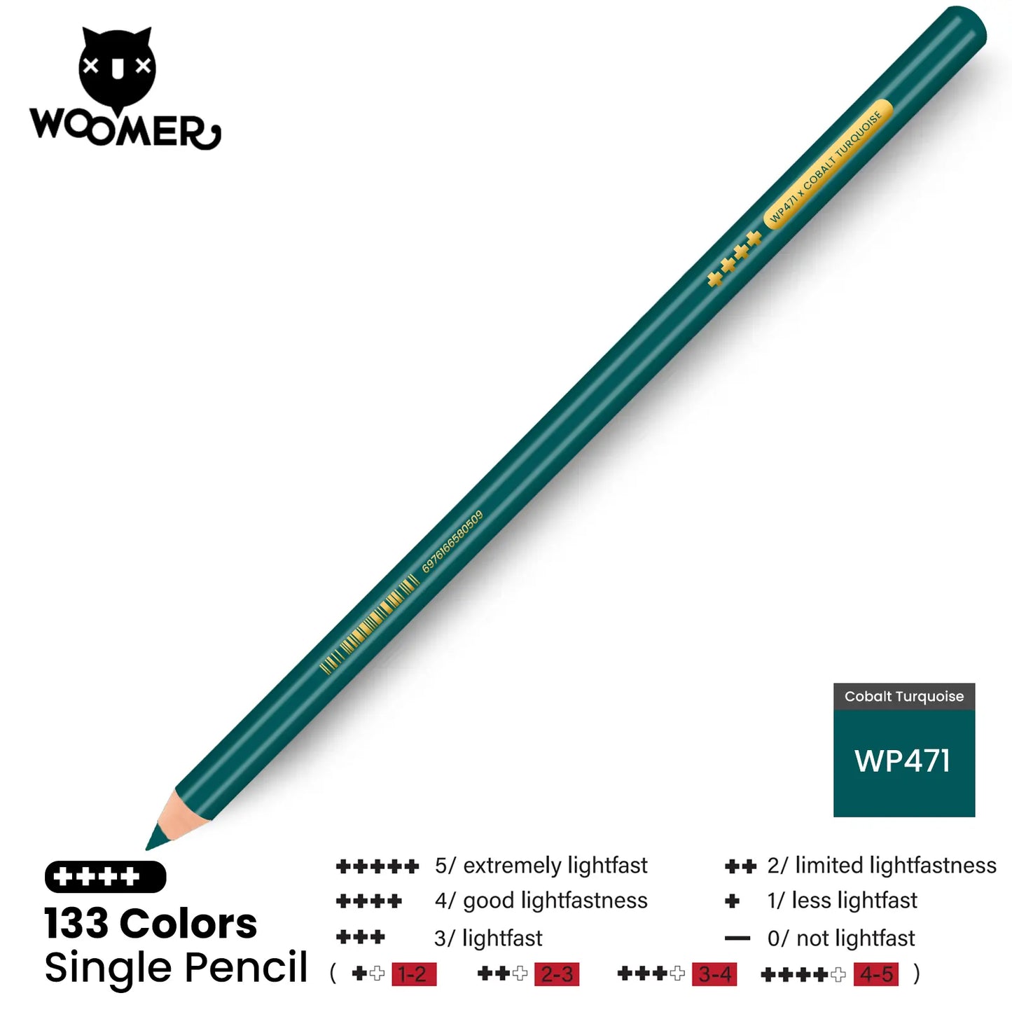 Woomer Single Colored Pencil Green (2 PCS)