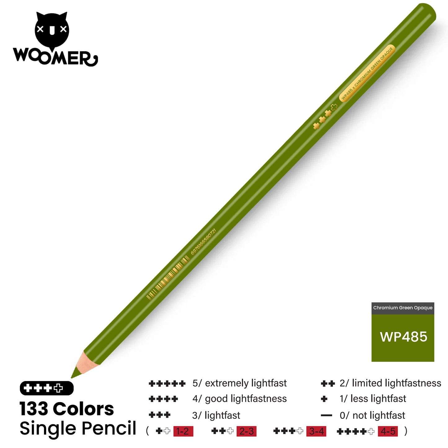 Woomer Single Colored Pencil Green