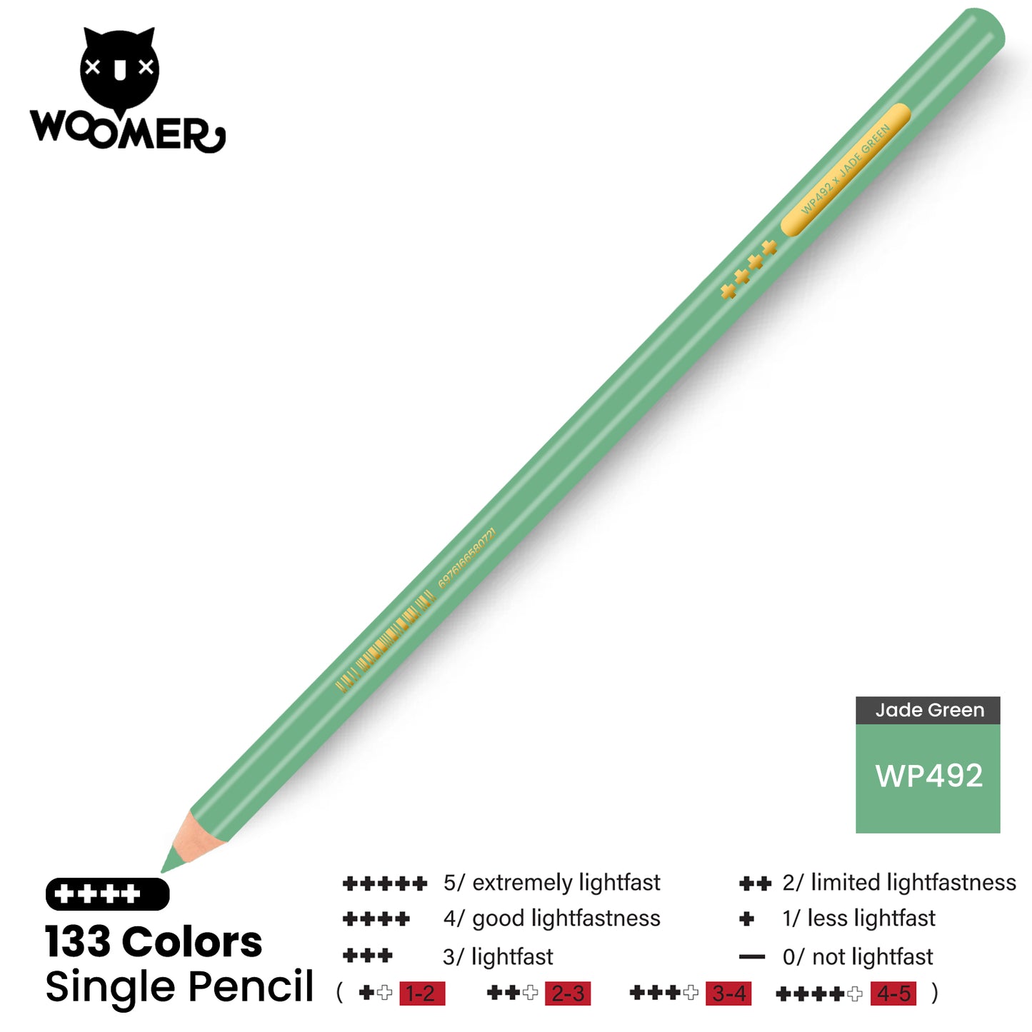Woomer Single Colored Pencil Green
