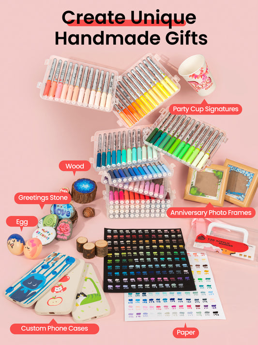 Woomer 120 Colors Acrylic Paint Markers