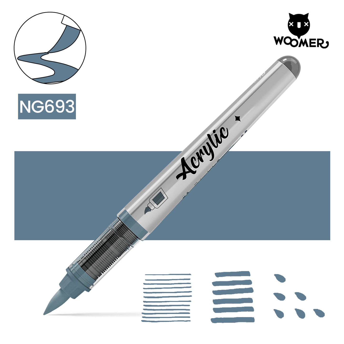 Woomer Single Marker Grey