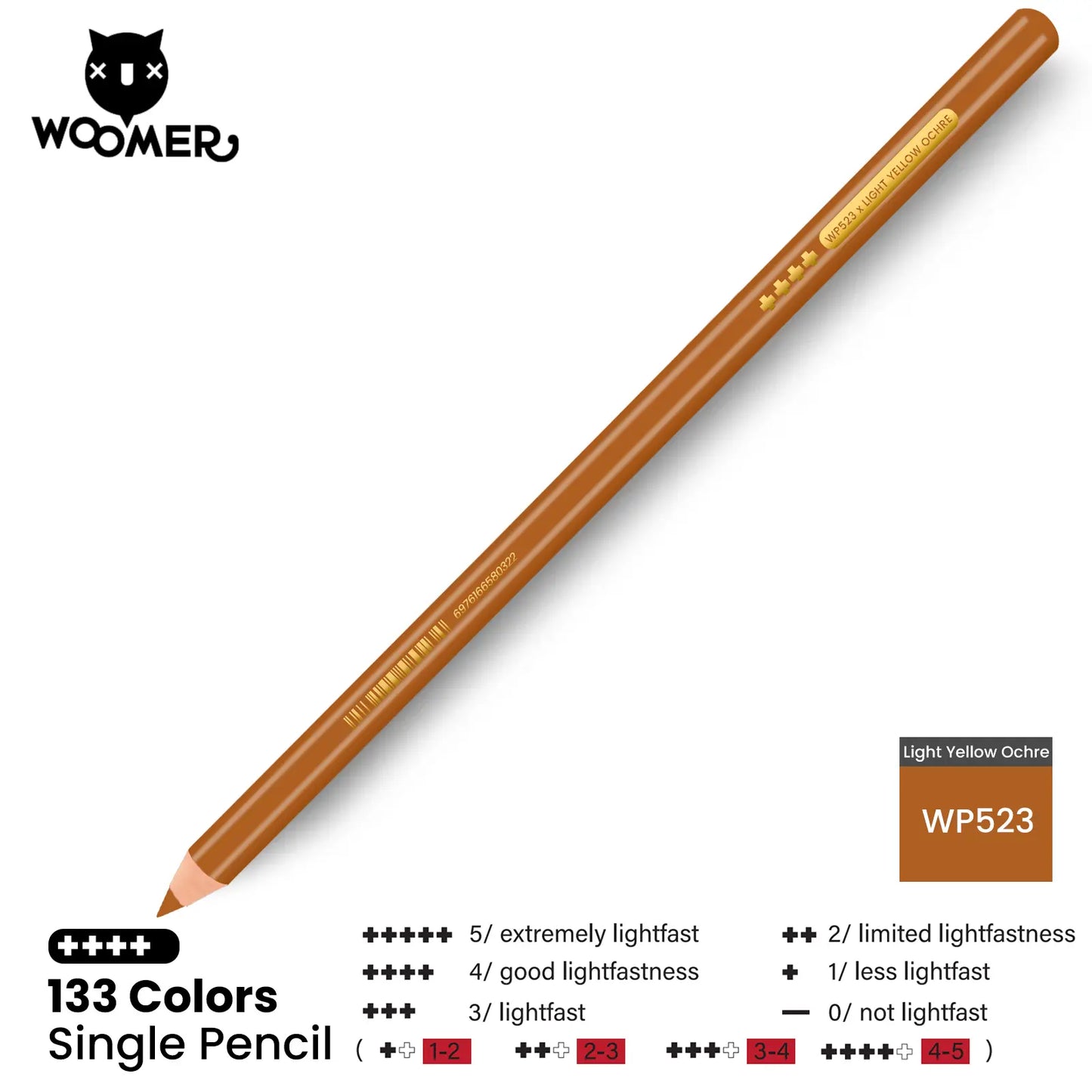 Woomer Single Colored Pencil Brown (2 PCS)