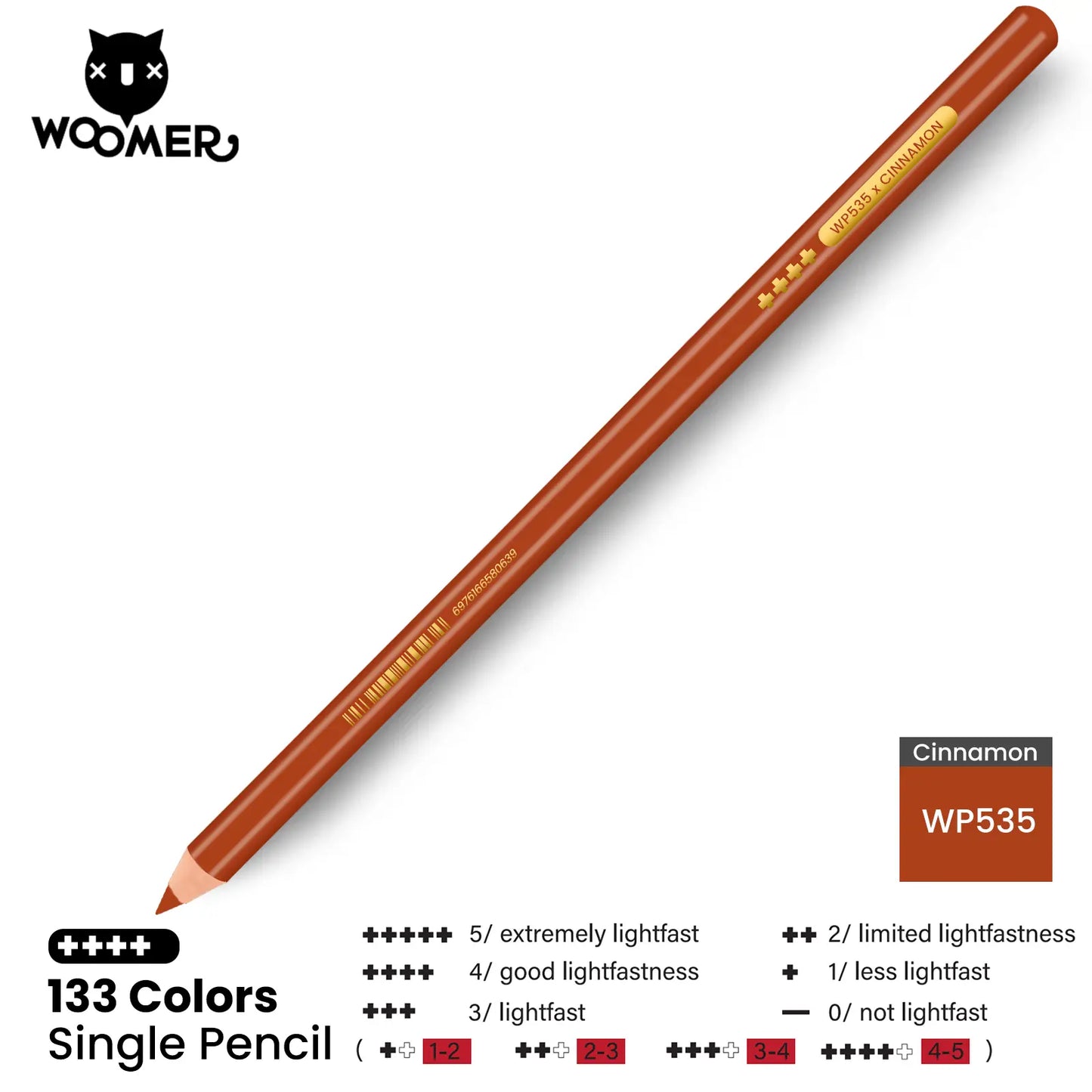 Woomer Single Colored Pencil Brown (2 PCS)