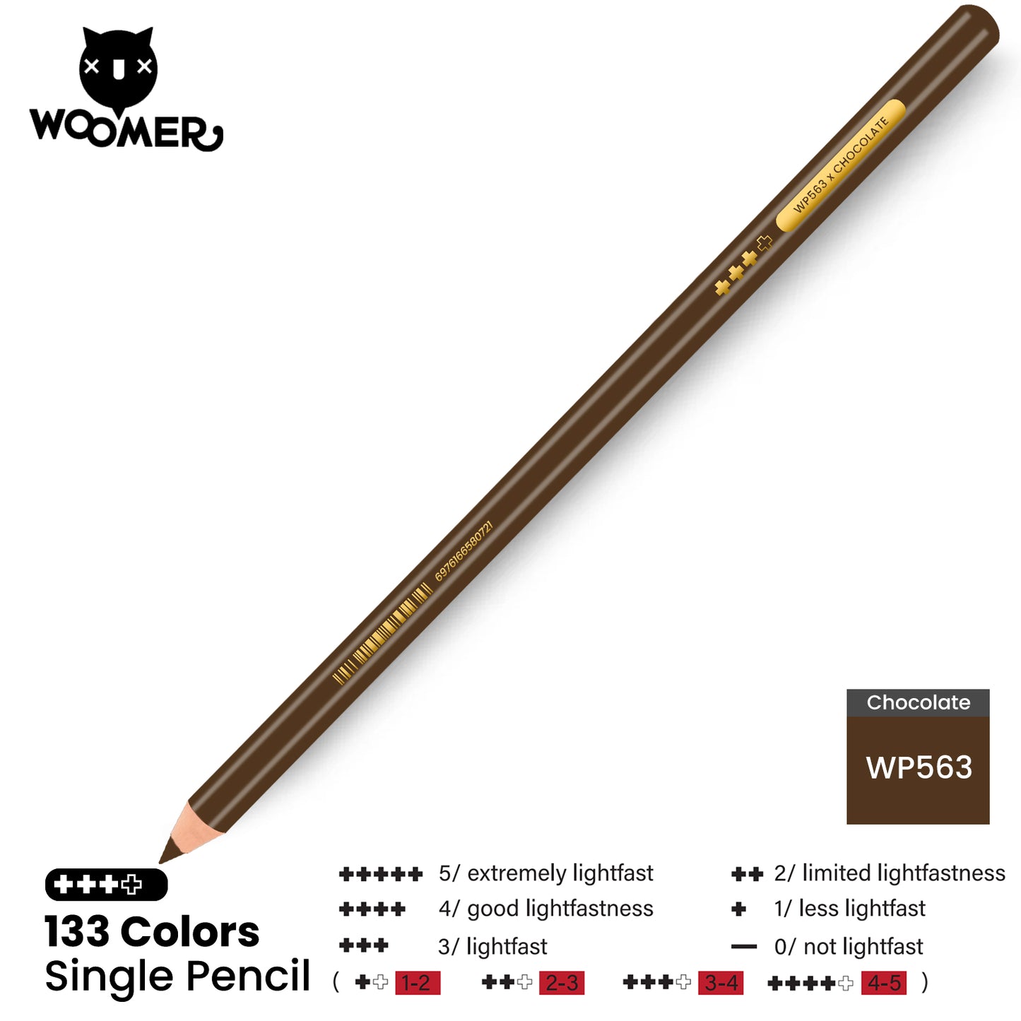 Woomer Single Colored Pencil Brown