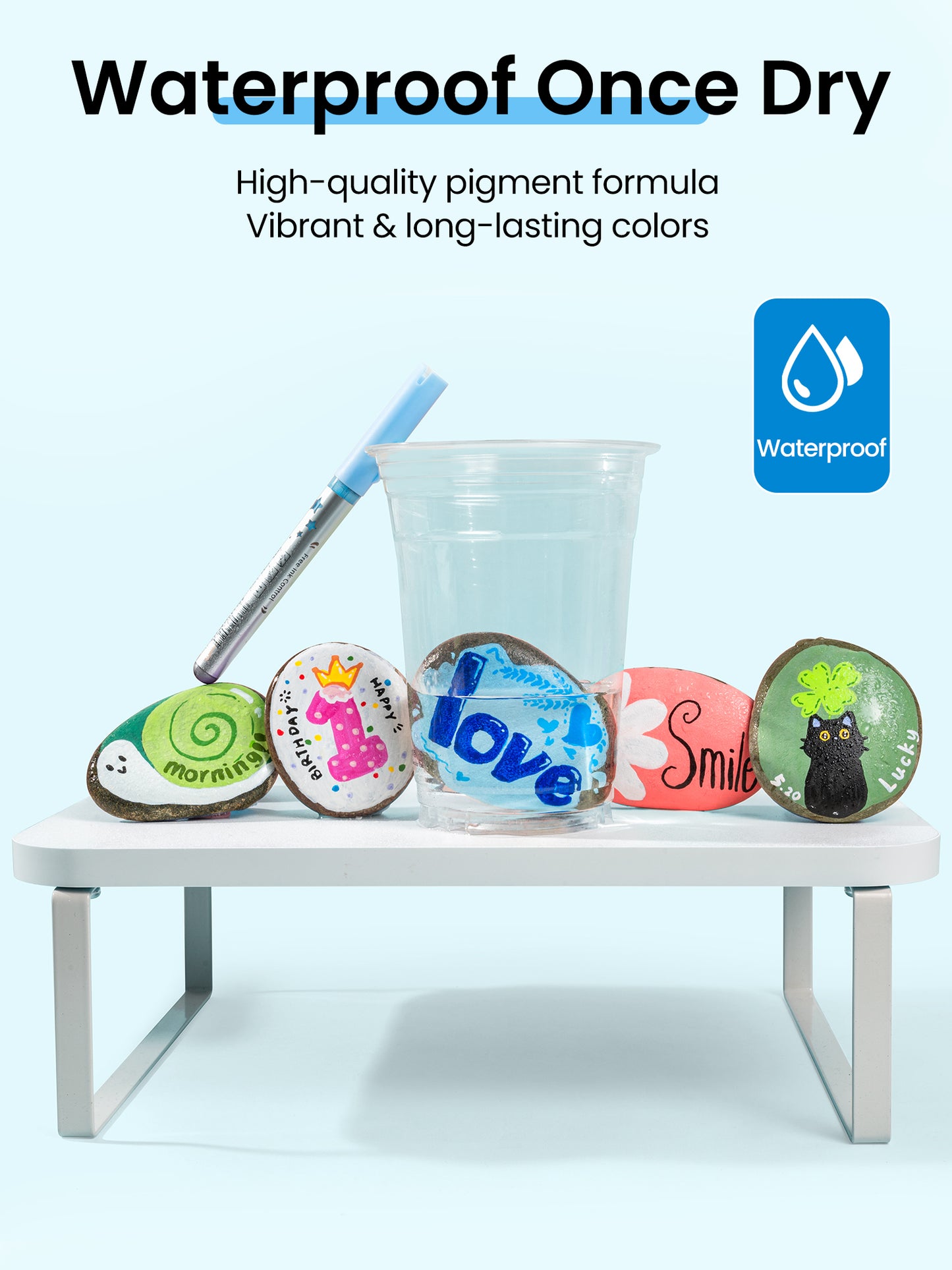 Woomer Blue Tone Acrylic Paint Marker Set