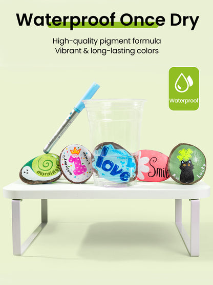 Woomer Green Tone Acrylic Paint Marker Set