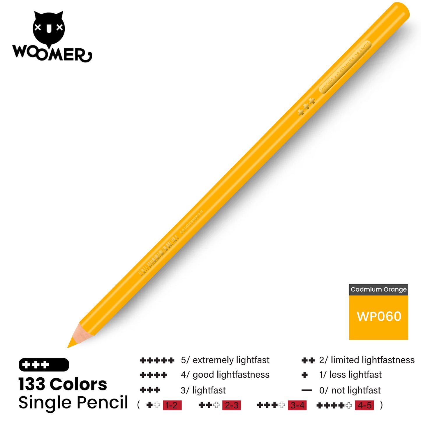 Woomer Single Colored Pencil Yellow & Orange