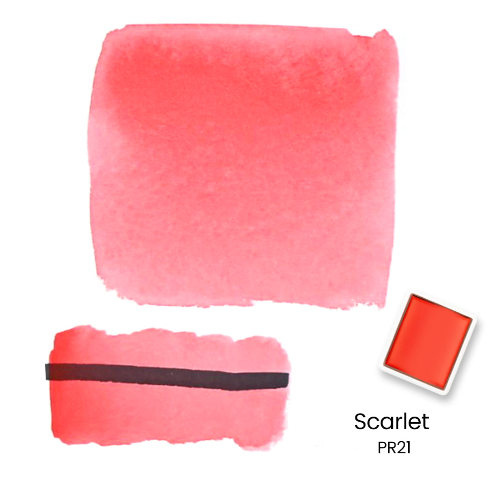 Woomer 24 Watercolor Paint Set - Solid Transparent Watercolor Paint for Professional