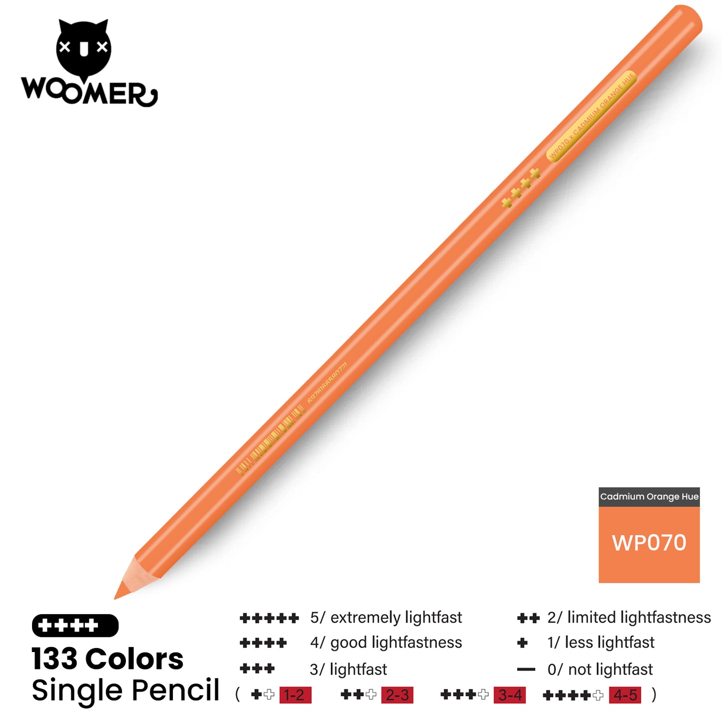 Woomer Single Colored Pencil Yellow & Orange