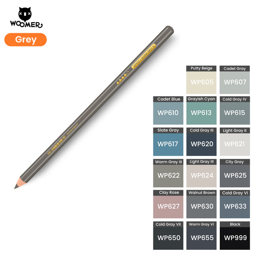Woomer Single Colored Pencil Gray