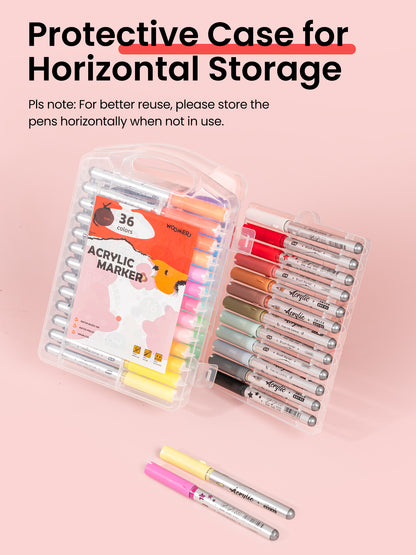 Woomer 36 Colors Acrylic Paint Markers