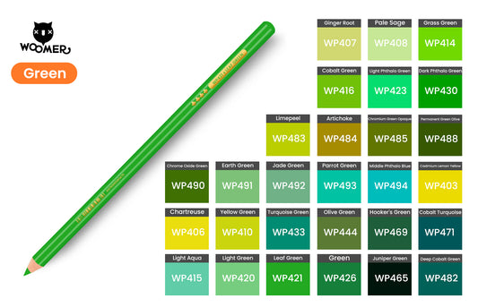 Woomer Single Colored Pencil Green