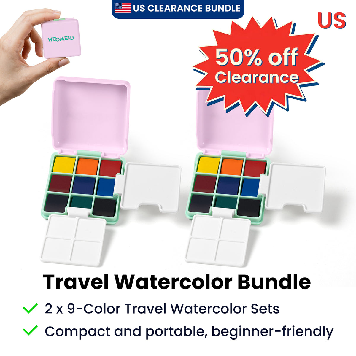 Woomer Travel Watercolor Bundle