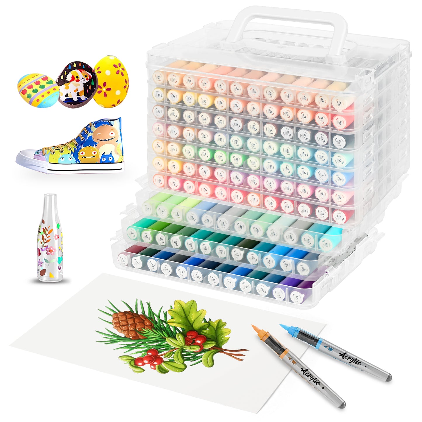 Woomer 120 Colors Acrylic Paint Markers