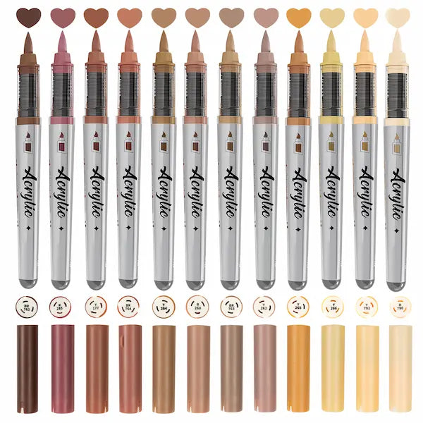 Woomer 12-Color Acrylic Marker Sets | Curated Theme Collections