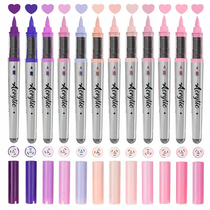 Woomer 12-Color Acrylic Marker Sets | Curated Theme Collections