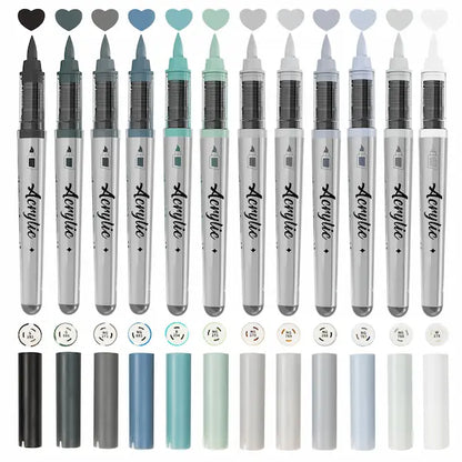 Woomer 12-Color Acrylic Marker Sets | Curated Theme Collections