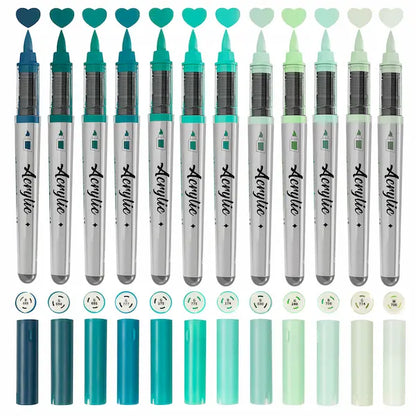 Woomer 12-Color Acrylic Marker Sets | Curated Theme Collections
