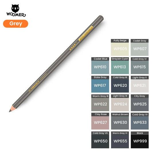 Woomer Single Colored Pencil Gray