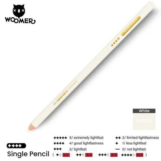Woomer Single Colored Pencil White