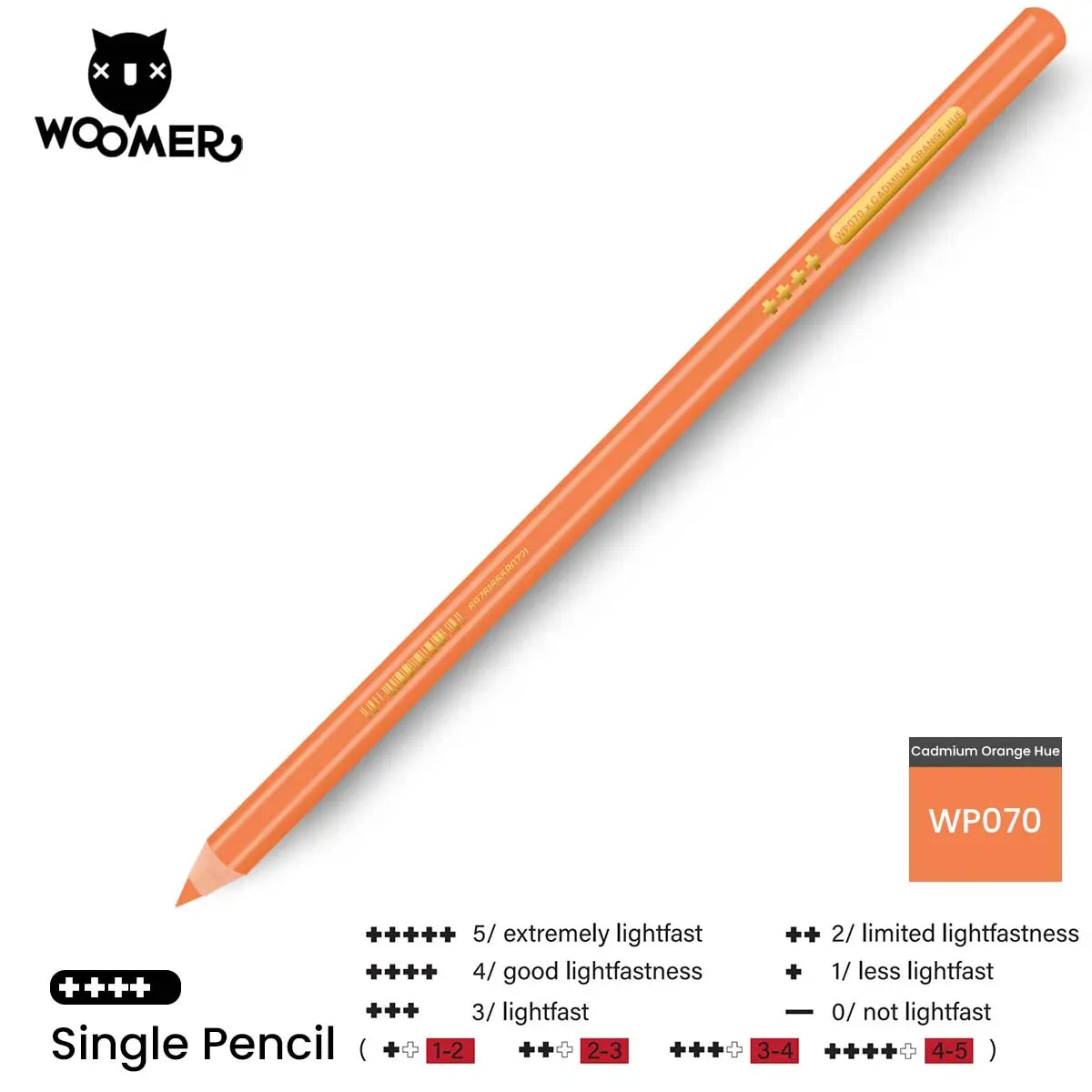 Woomer Single Colored Pencil Yellow & Orange