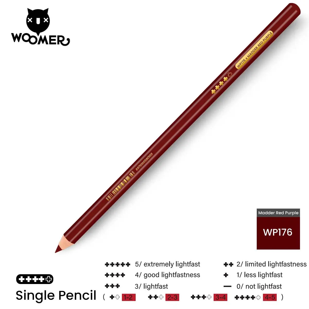 Woomer Single Colored Pencil Red