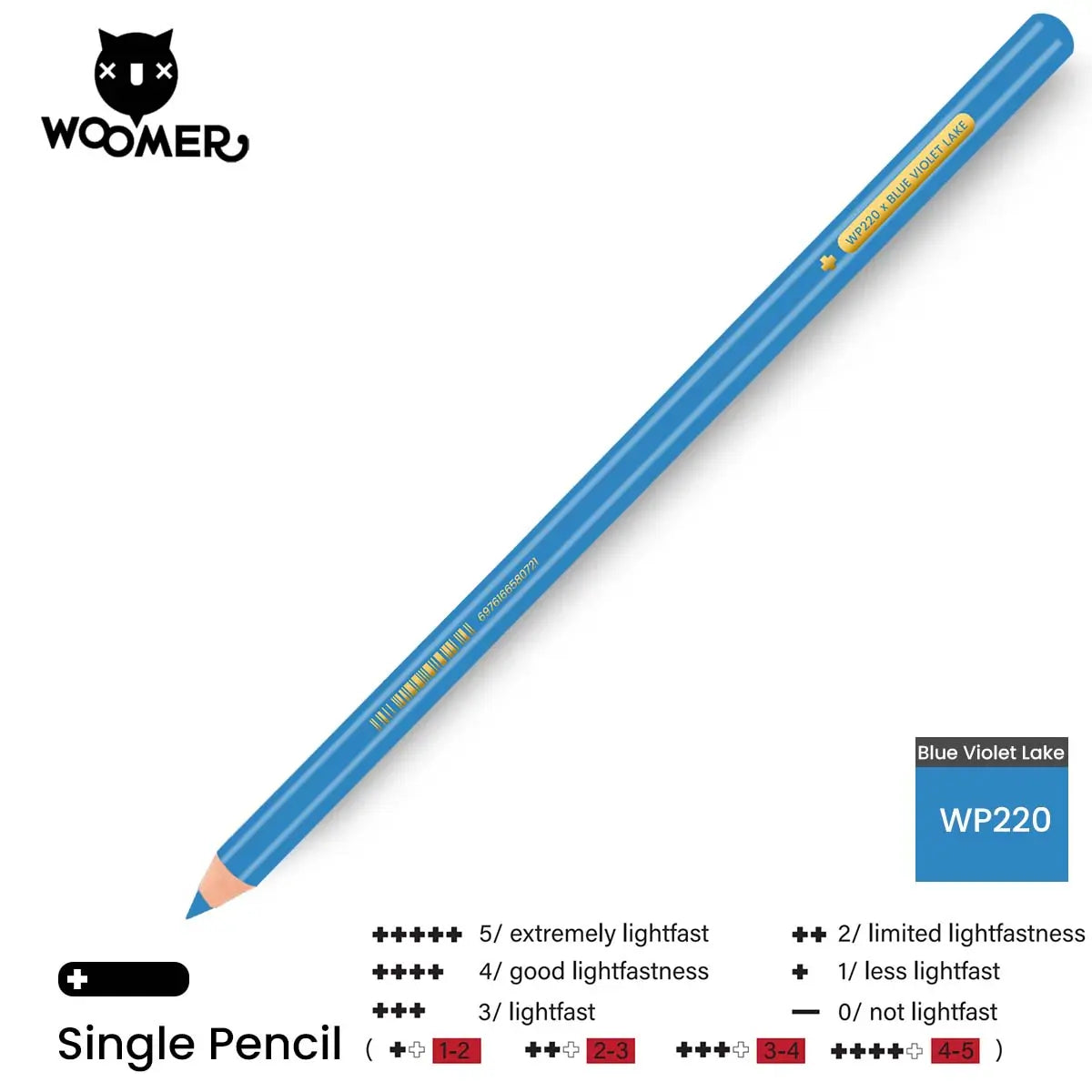 Woomer Single Colored Pencil Blue