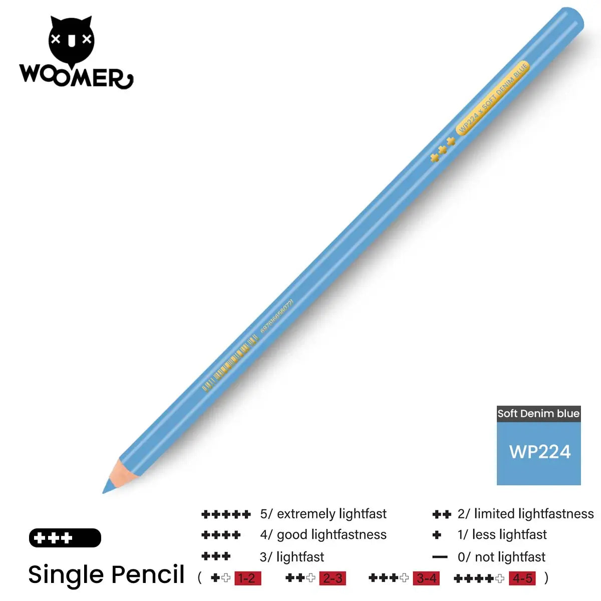 Woomer Single Colored Pencil Blue