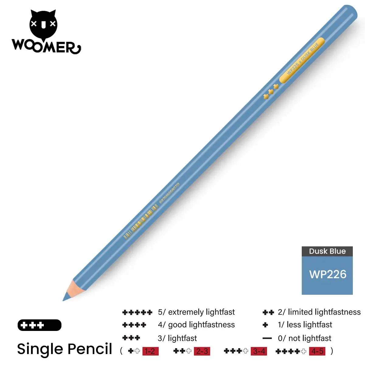 Woomer Single Colored Pencil Blue