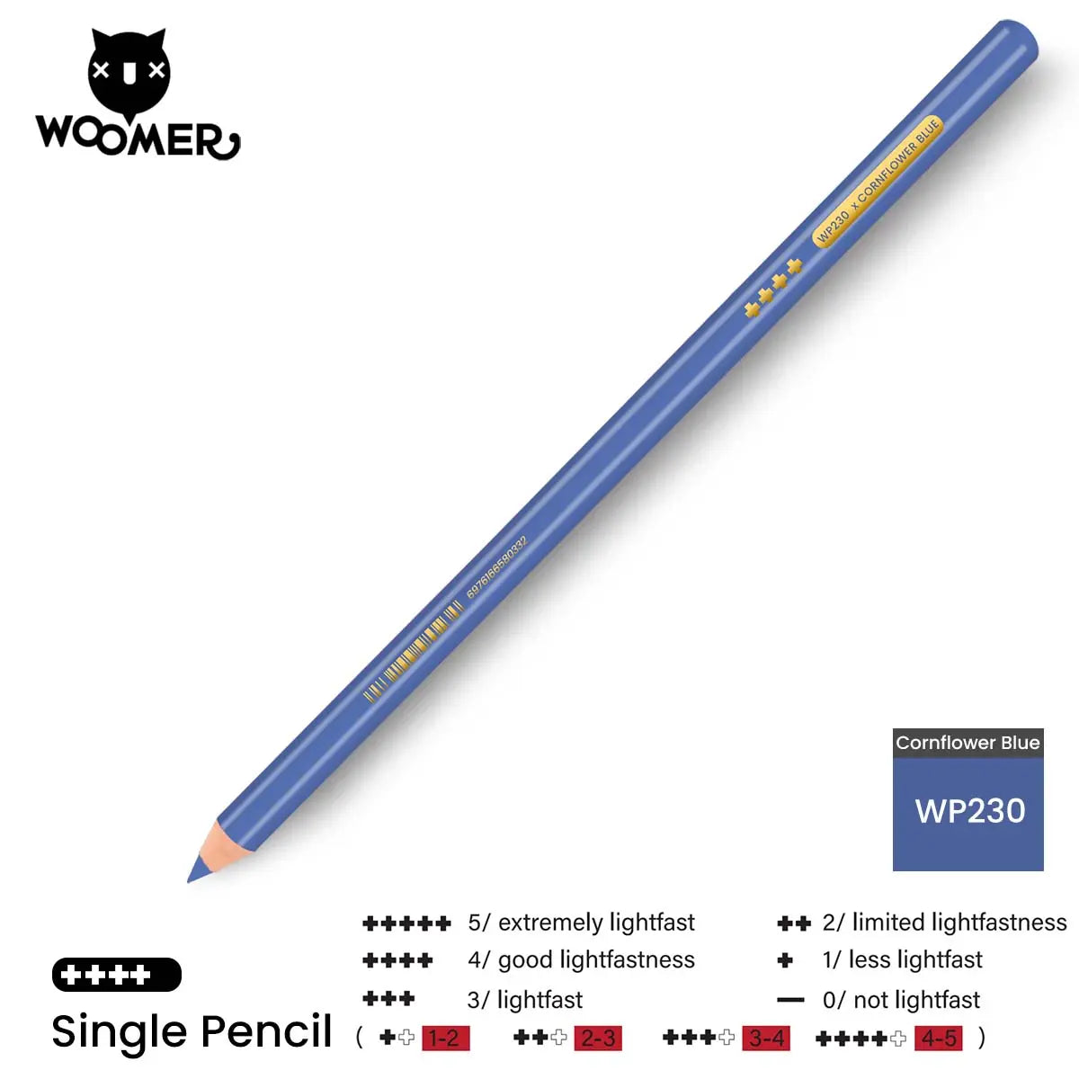 Woomer Single Colored Pencil Blue