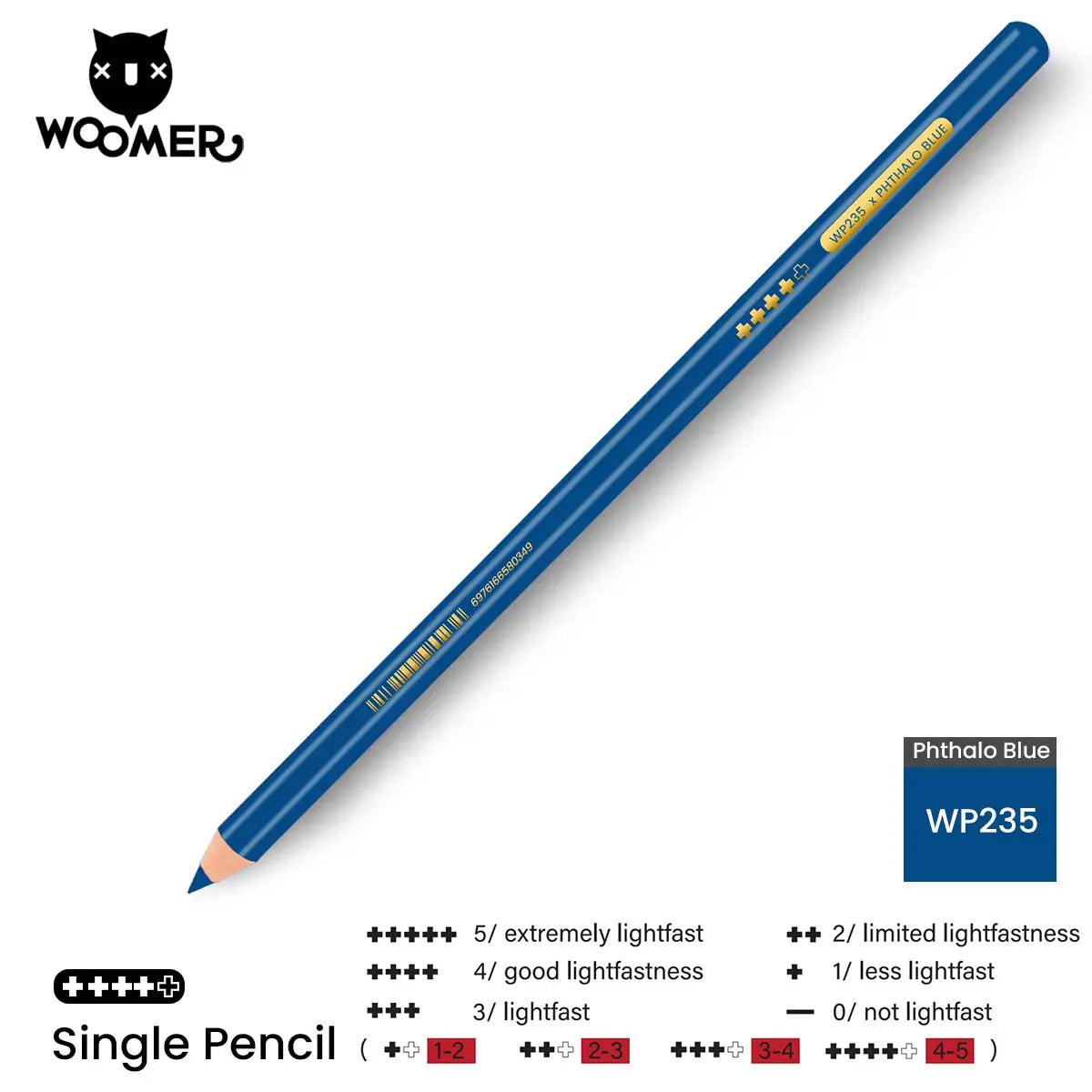 Woomer Single Colored Pencil Blue