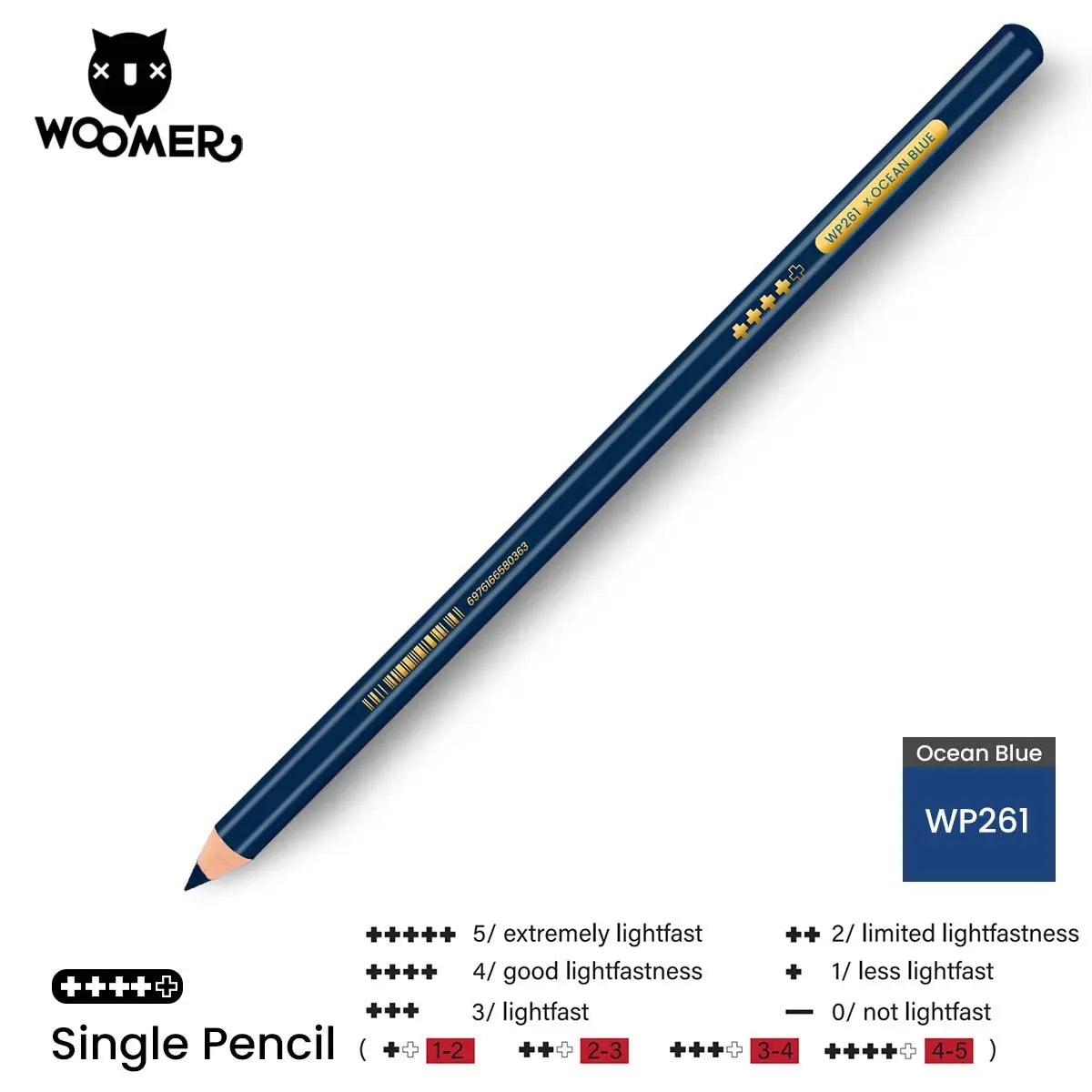 Woomer Single Colored Pencil Blue