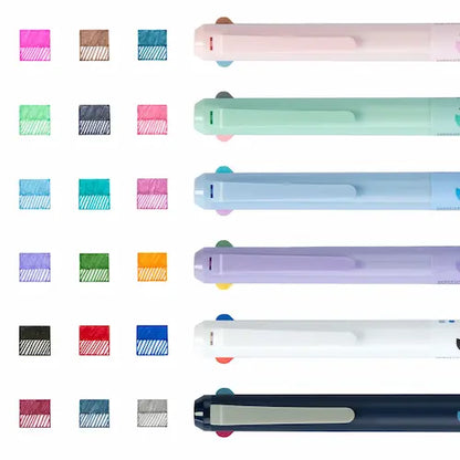 Bolígrafos de gel retráctiles Woomer 3 en 1: 0,5 mm, 6 unidades en 18 colores 
