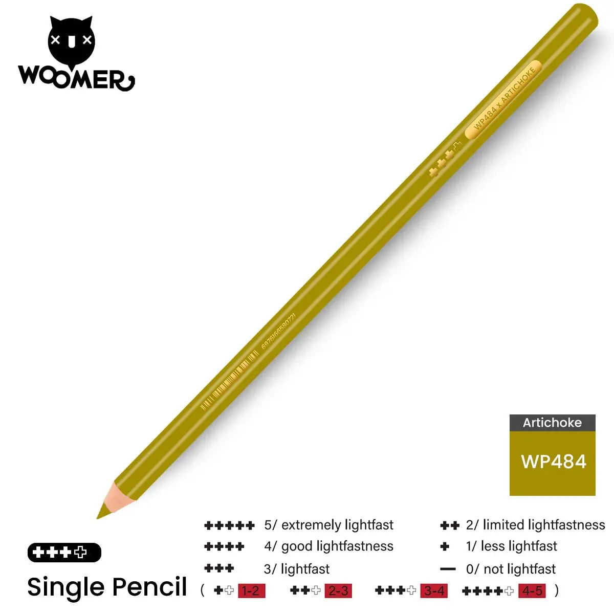 Woomer Single Colored Pencil Green