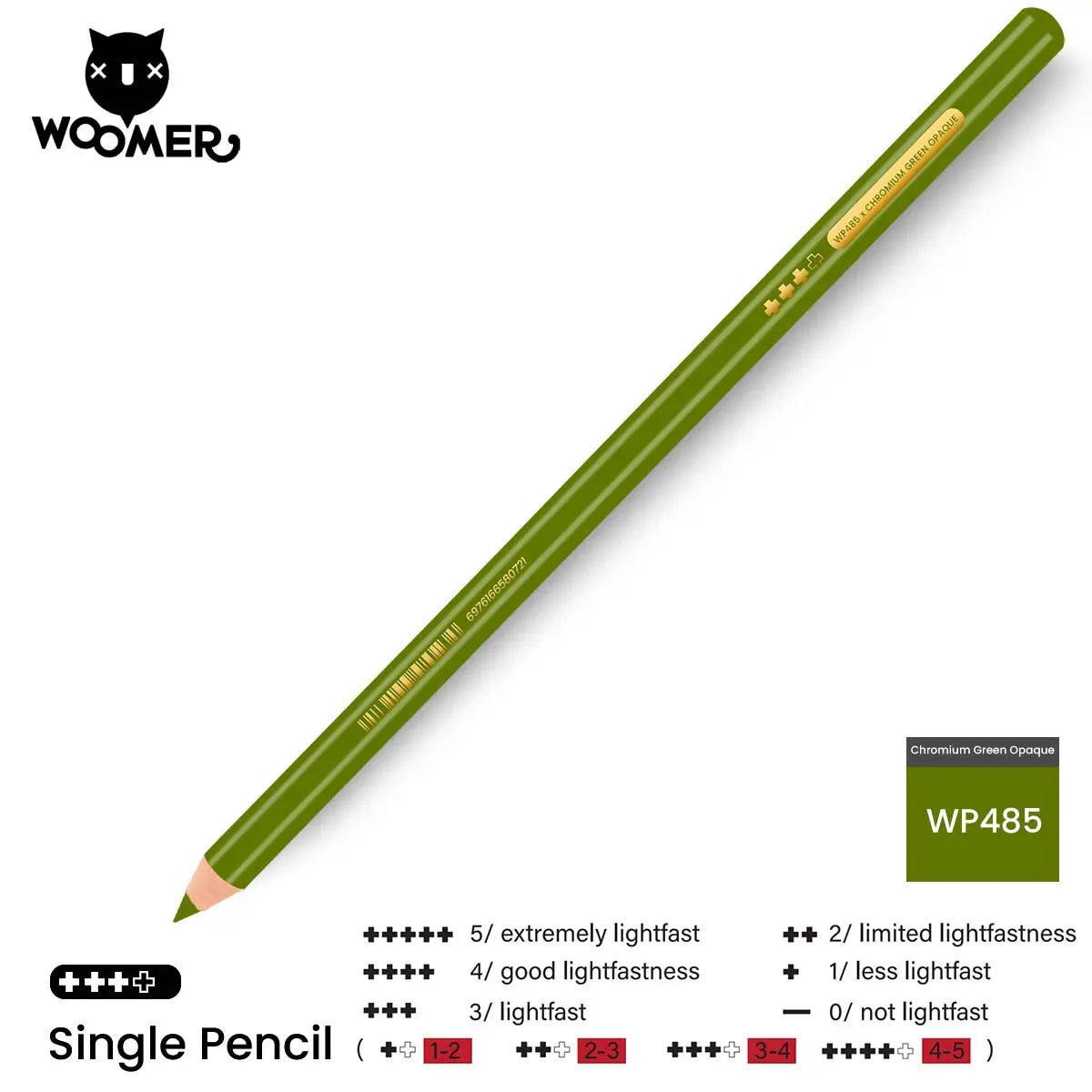 Woomer Single Colored Pencil Green