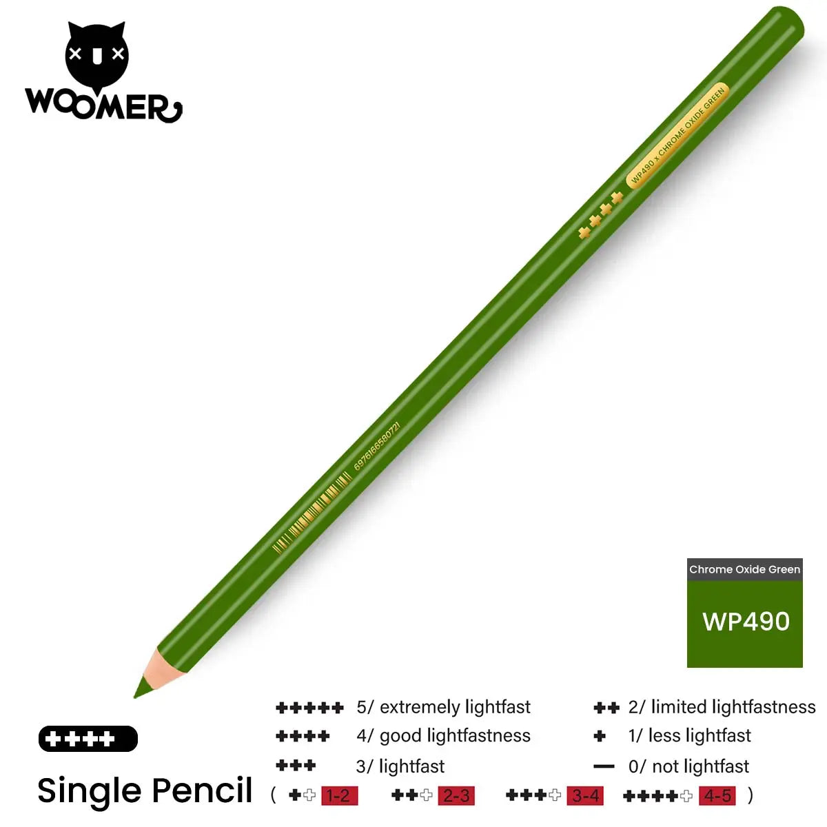 Woomer Single Colored Pencil Green
