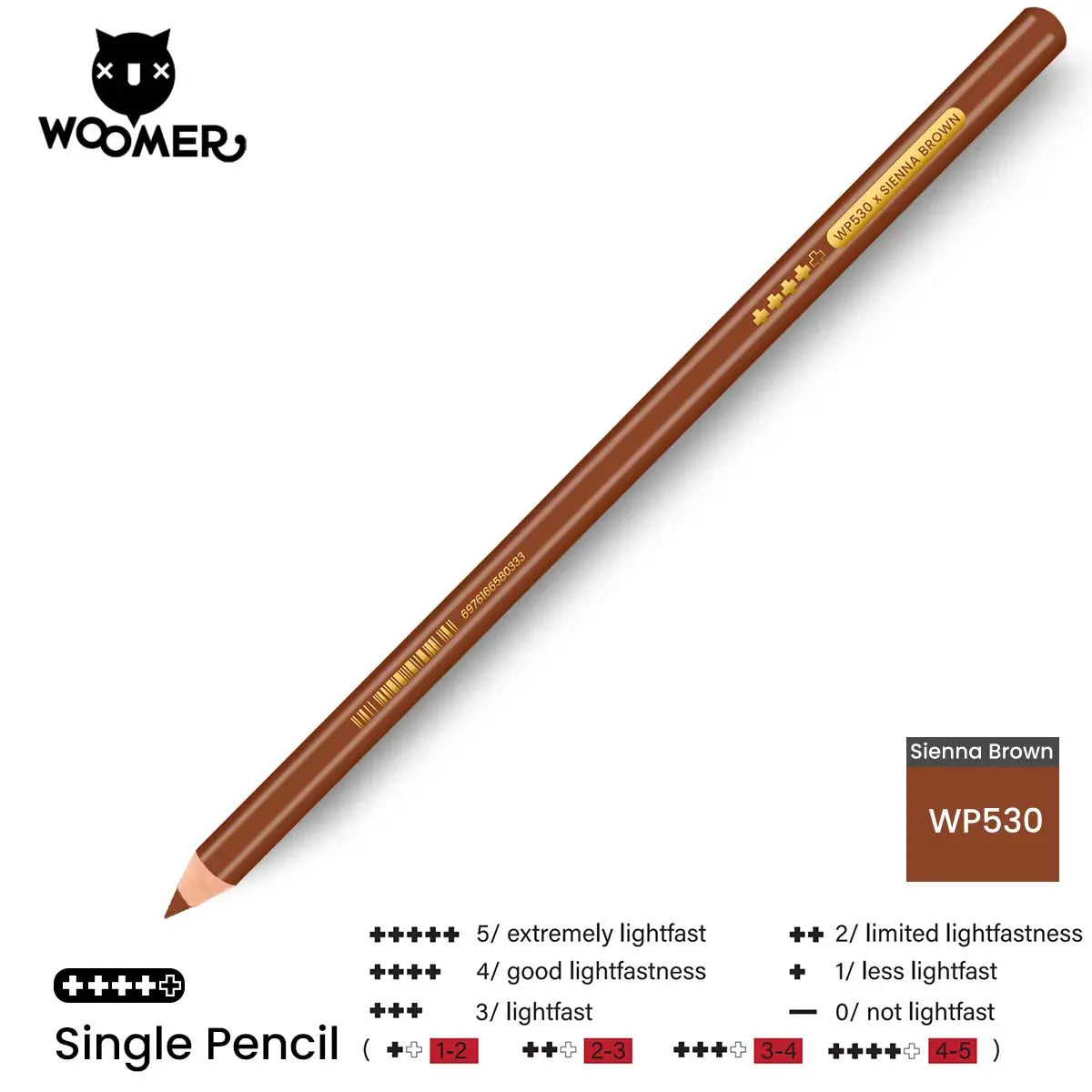 Woomer Single Colored Pencil Brown