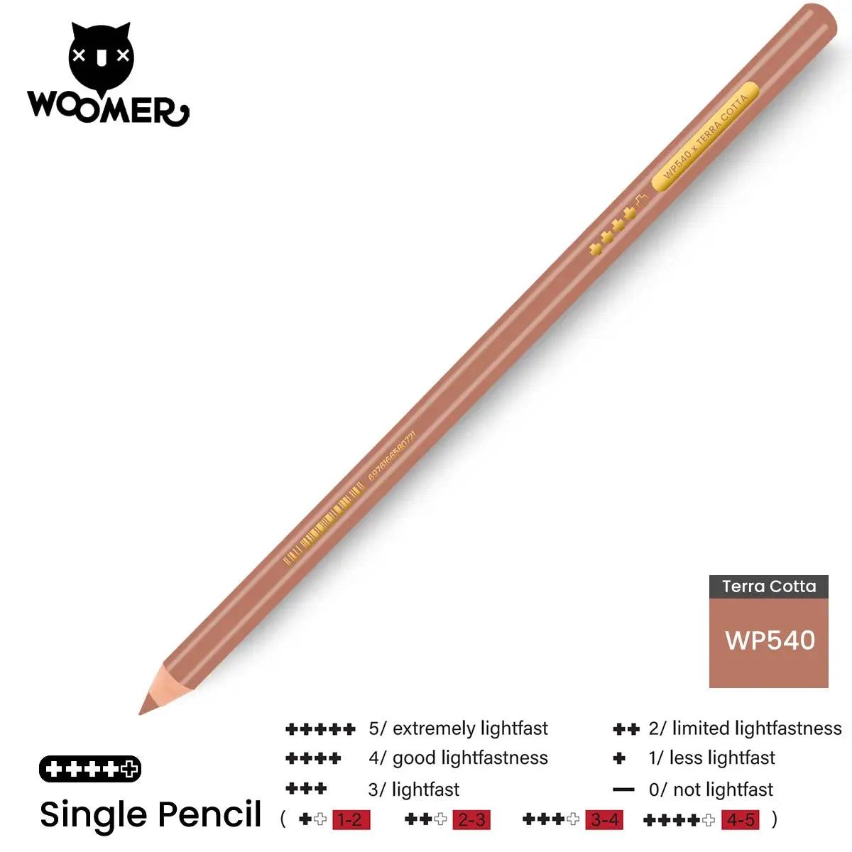 Woomer Single Colored Pencil Brown