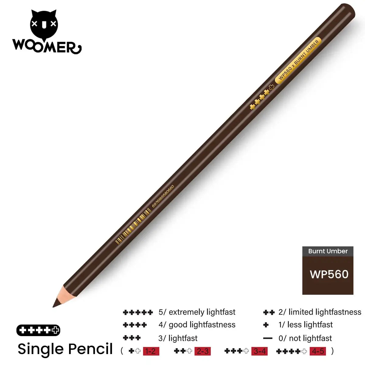 Woomer Single Colored Pencil Brown