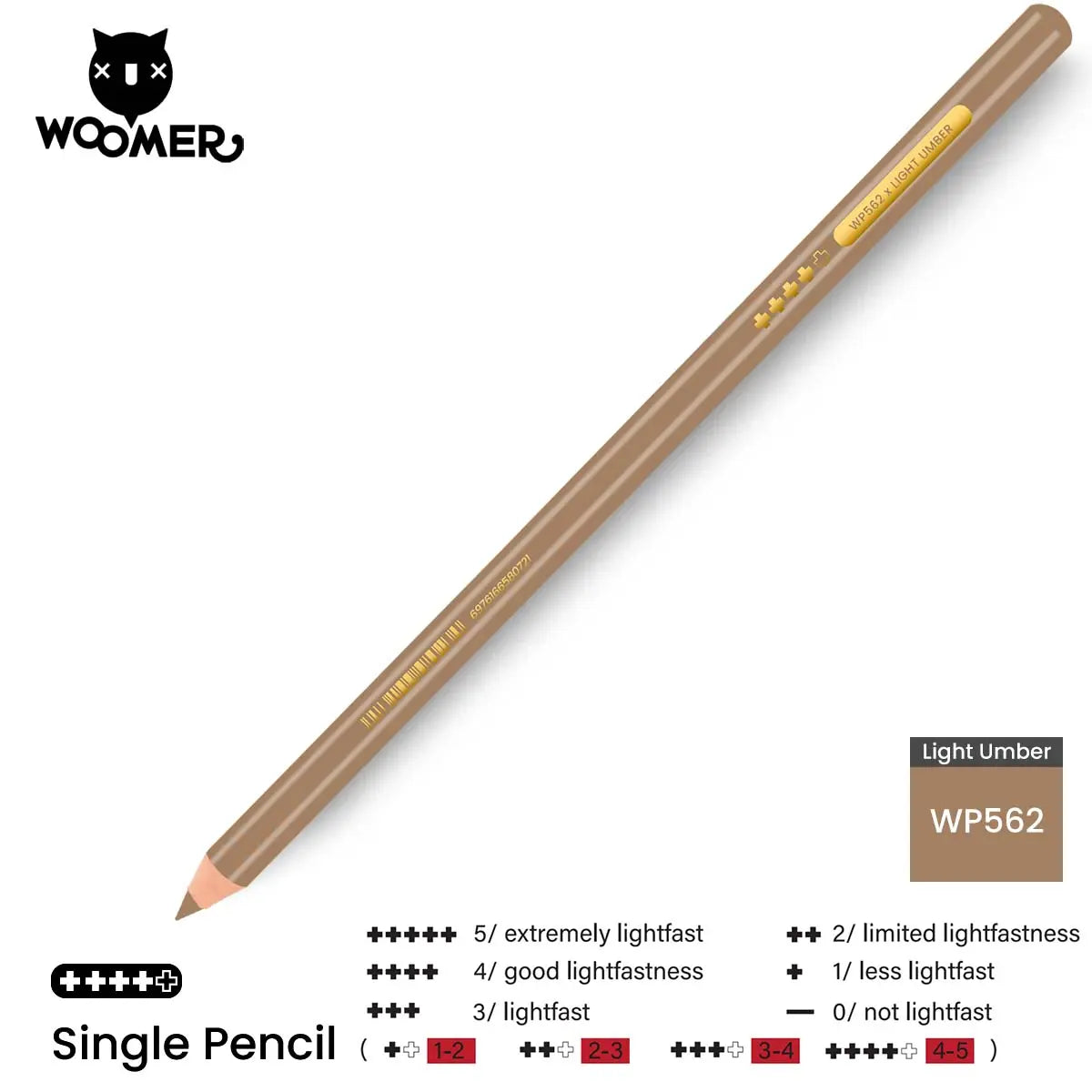 Woomer Single Colored Pencil Brown