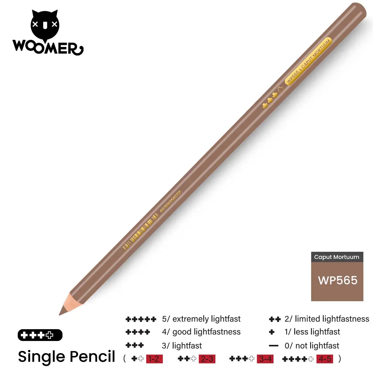 Woomer Single Colored Pencil Brown