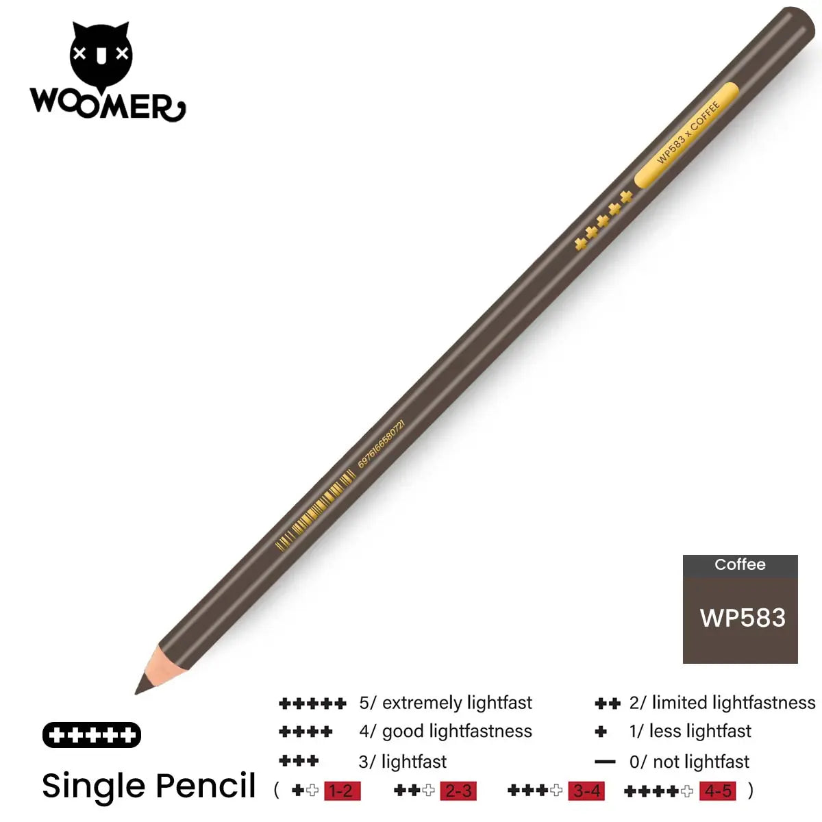 Woomer Single Colored Pencil Brown
