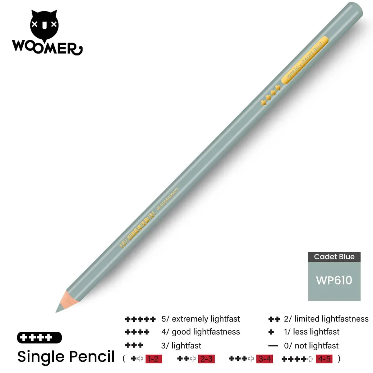 Woomer Single Colored Pencil Gray