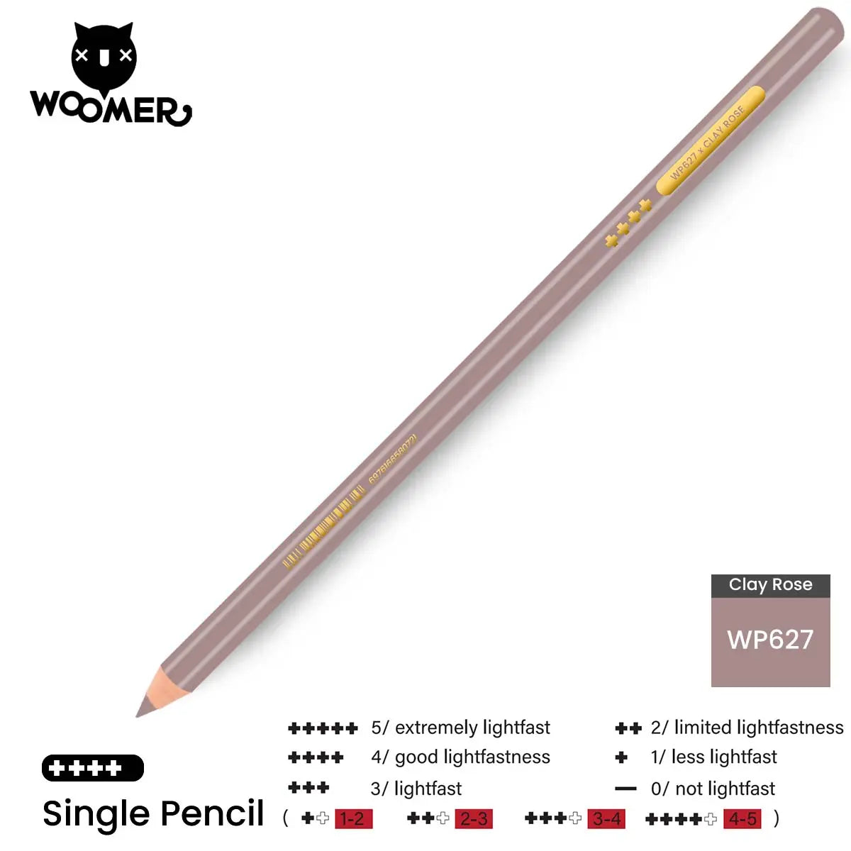 Woomer Single Colored Pencil Gray
