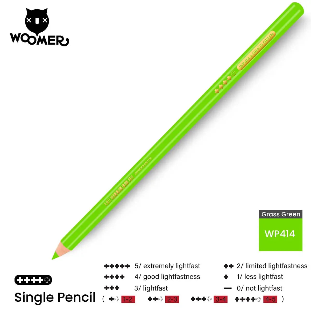 Woomer Single Colored Pencil Green