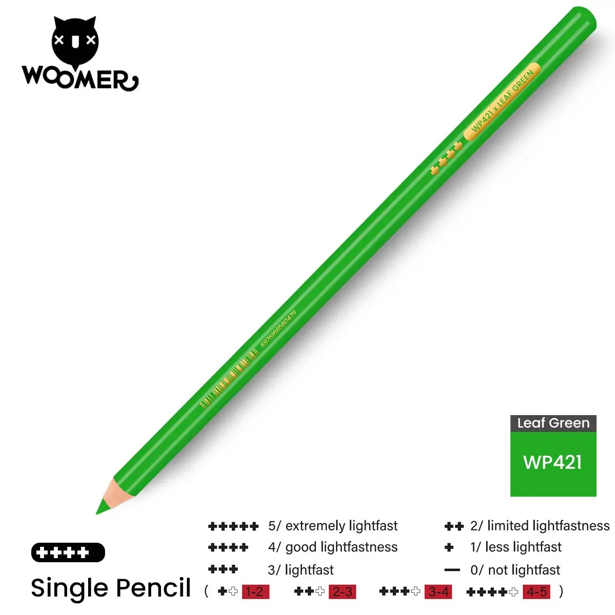 Woomer Single Colored Pencil Green
