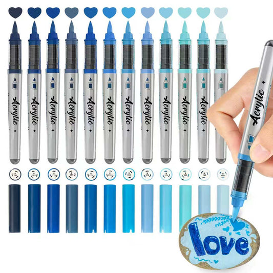 Woomer Blue Tone Acrylic Paint Marker Set
