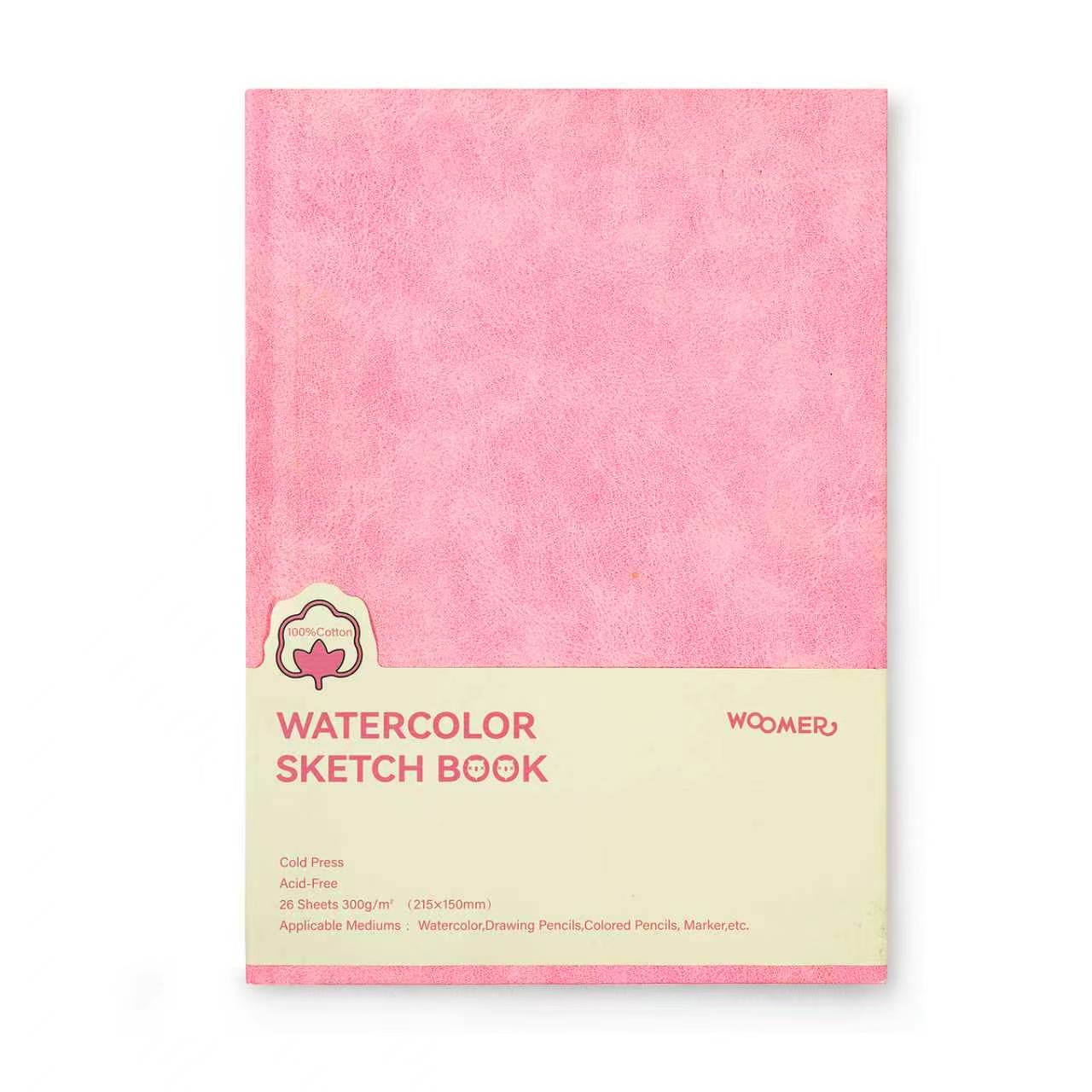 Woomer 100% Cotton Artist Sketchbook Cold Press 300gsm | Double-Sided Artist Journal